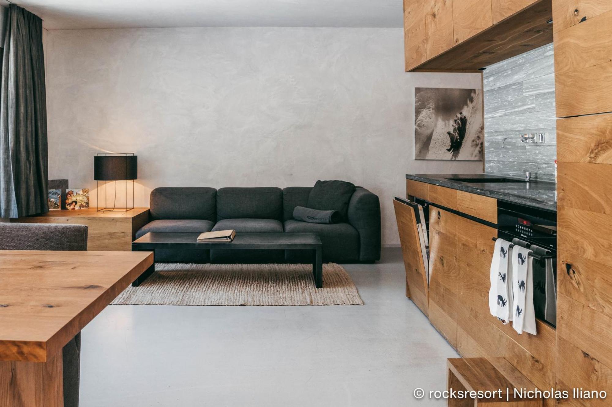 Apartment mit 2 Schlafzimmern und Gartenblick