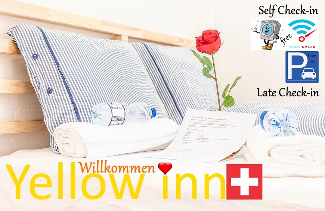 YELLOW INN - SIMPLE ROOMS -- OLMA Messen&Autobahn 1 Min, HSG 6 Min, Spital 7min, günstige Parkplätze-1