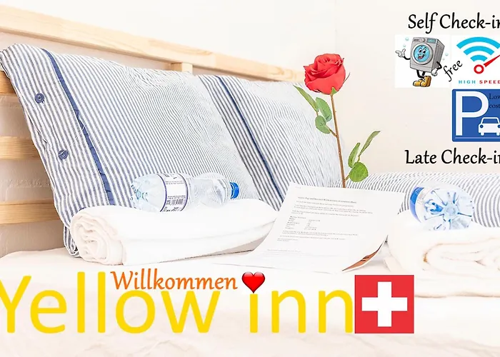 YELLOW INN - SIMPLE ROOMS -- OLMA Messen&Autobahn 1 Min, HSG 6 Min, Spital 7min, günstige Parkplätze St. Gallen